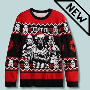 NEW NWT Men's Star Wars Merry Sithmas Christmas Holiday Ugly X-Mas Sweater M-3XL